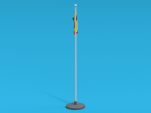 Low Poly Seamless Animated Belgium Flag Modelo 3D