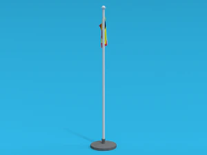 Bandeira da B&eacute;lgica animada sem costura Low Poly Modelo 3D