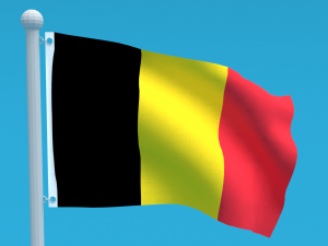Low Poly Seamless Animated Belgium Flag Modelo 3D