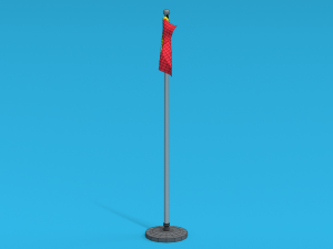Low Poly Seamless Animated Belgium Flag Modelo 3D