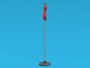 Bandeira da B&eacute;lgica animada sem costura Low Poly Modelo 3D