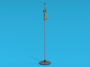 Low Poly Seamless Animated Belgium Flag Modelo 3D