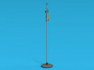 Bandeira da B&eacute;lgica animada sem costura Low Poly Modelo 3D