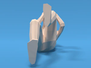 Low Poly Kid Bicycle Crunch 3D Model