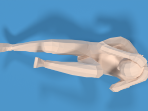 Low Poly Kid Bicycle Crunch 3D Модель