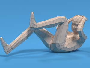 Low Poly Kid Bicycle Crunch 3D Модель