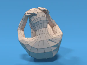 Low Poly Kid Bicycle Crunch 3D Model