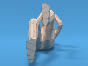 Low Poly Kid Bicycle Crunch 3D Модель