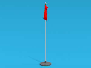 Low Poly Seamless Animated Portugal Flag 3D Model