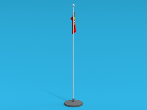 Low Poly Seamless Animated Portugal Flag 3D Model