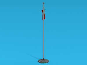 Low Poly Seamless Animated Portugal Flag 3D Model
