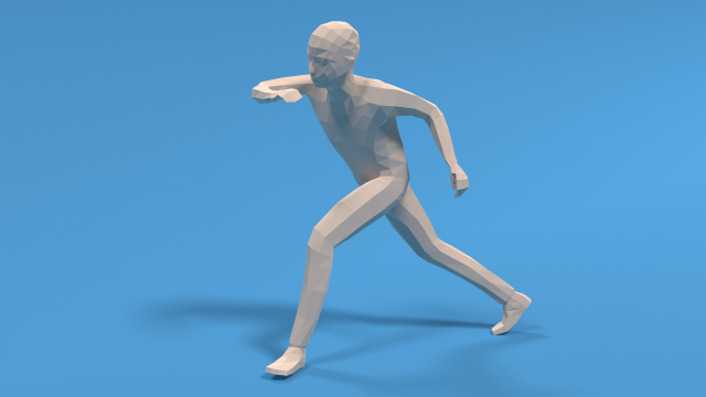 Low Poly Kid Capoeira 3D Model .c4d .max .obj .3ds .fbx .stl .blend 