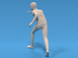 Low Poly Kid Capoeira 3D Model