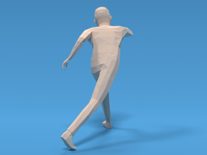 Low Poly Kid Capoeira 3D Model