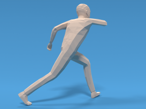 Low Poly Kid Capoeira 3D Model