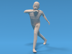 Low Poly Kid Capoeira 3D Model