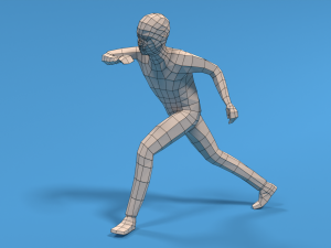 Low Poly Kid Capoeira 3D Model