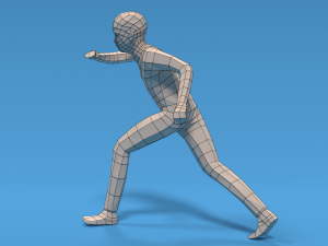 Low Poly Kid Capoeira 3D Model