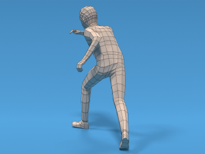 Low Poly Kid Capoeira 3D Model