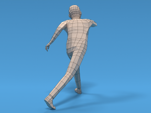 Low Poly Kid Capoeira 3D Model