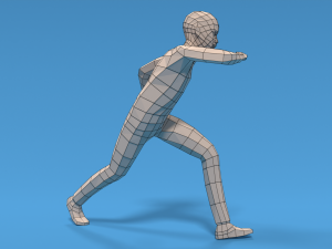 Low Poly Kid Capoeira 3D Model
