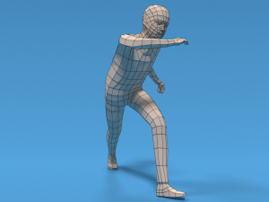 Low Poly Kid Capoeira 3D Model