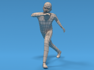 Low Poly Kid Capoeira 3D Model