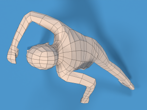 Low Poly Kid Capoeira 3D Model