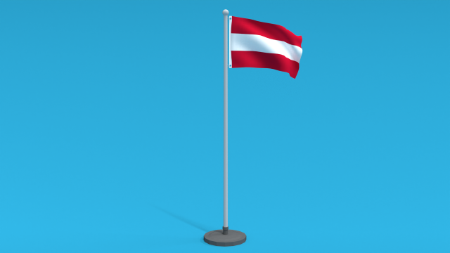 Low Poly Seamless Animated Austria Flag 3D 모델 .c4d .max .obj .3ds .fbx .stl .blend 