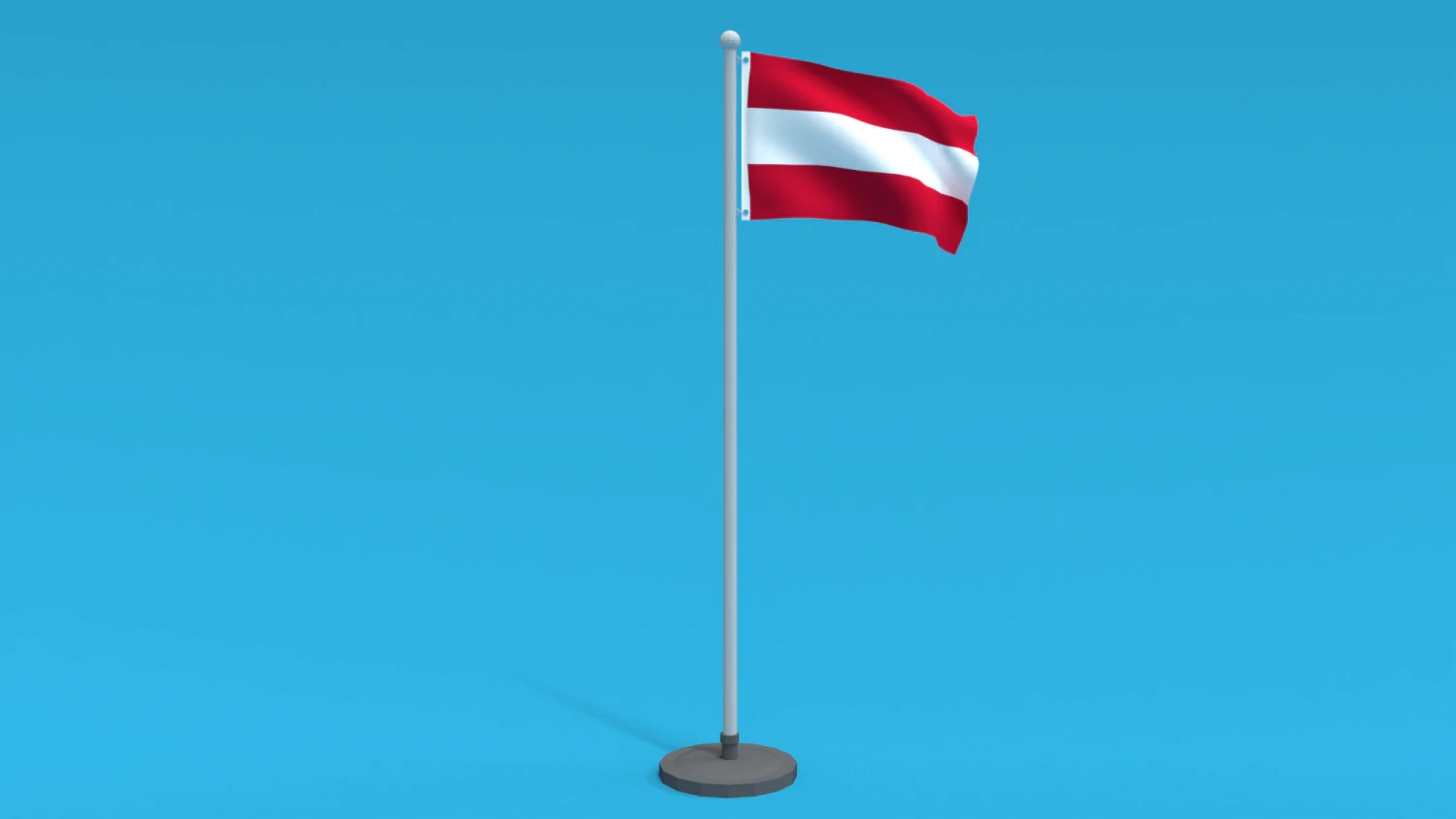 Low Poly Seamless Animated Austria Flag 3D Model .c4d .max .obj .3ds .fbx .stl .blend 