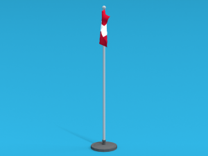 Low Poly Seamless Animated Austria Flag 3D 모델