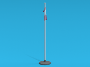 Low Poly Seamless Animated Austria Flag 3D 모델