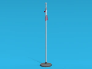 Low Poly Seamless Animated Austria Flag 3D Model