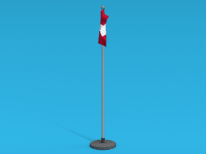 Low Poly Seamless Animated Austria Flag 3D 모델
