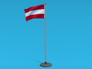 Low Poly Seamless Animated Austria Flag 3D 모델