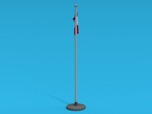 Low Poly Seamless Animated Austria Flag 3D 모델