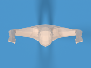 Low Poly Kid Hands Up Modello 3D