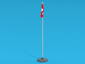 Low Poly Seamless Animated Switzerland Flag Model 3D