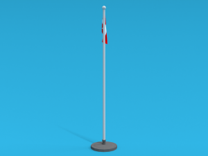 Low Poly Seamless Animated Switzerland Flag Model 3D