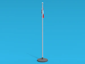 Low Poly Seamless Animated Switzerland Flag 3D Model