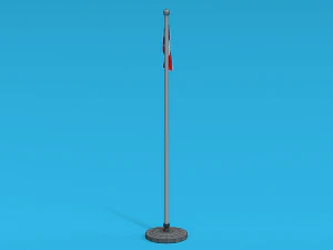 Low Poly Seamless Animated Switzerland Flag 3D Model