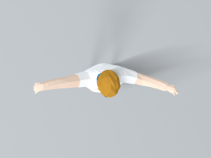 Low Poly Kid Celebrating Modelo 3D