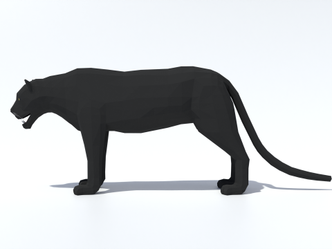 低聚黑豹 3D 模型
