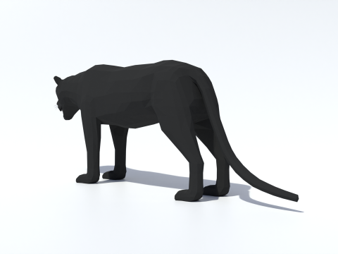 低聚黑豹 3D 模型