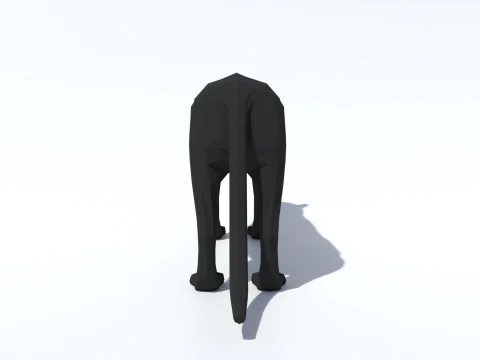 Low Poly Black Panther 3D Model