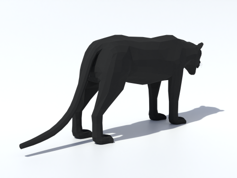 低聚黑豹 3D 模型