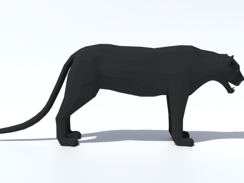 低聚黑豹 3D 模型