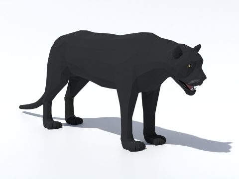 低聚黑豹 3D 模型