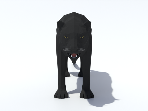 低聚黑豹 3D 模型