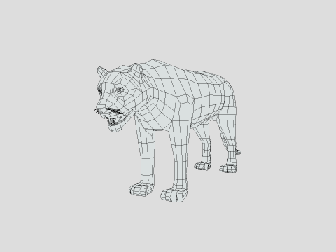 低聚黑豹 3D 模型